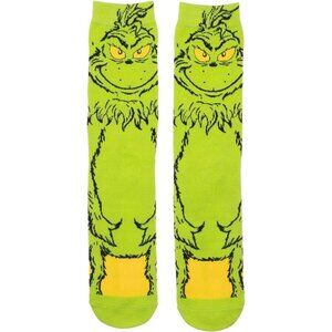 The Grinch Who Stole Christmas 360° Character Crew Socks Festive Green One Size